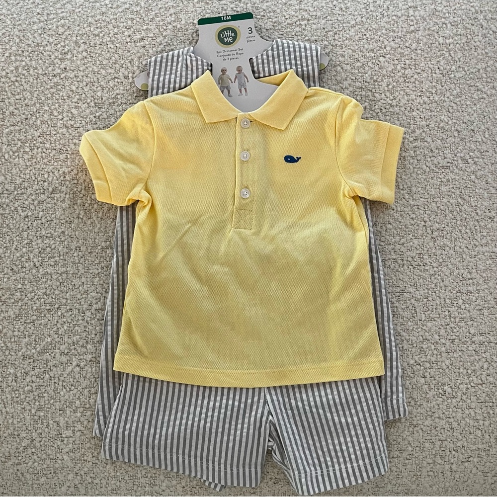 Infant Boys Little Me 3 piece set.